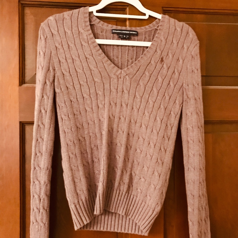 Ralph Lauren Sport Purple Cable Knit Sweater